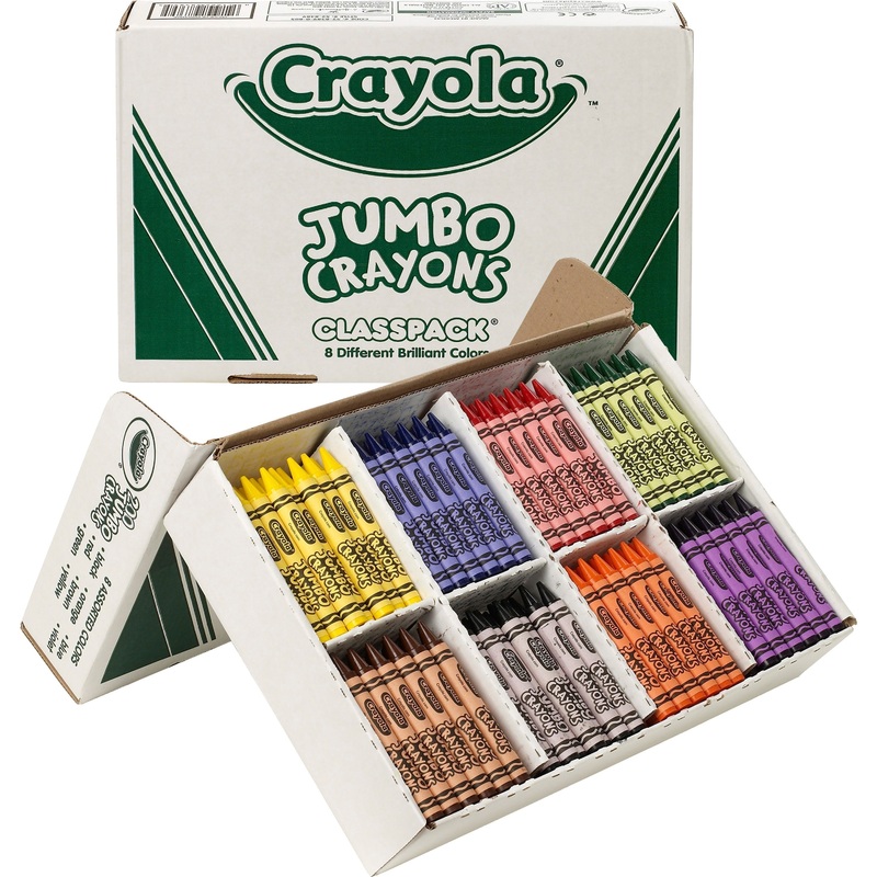 Crayola 8-Color Jumbo Crayon Classpack – CYO528389