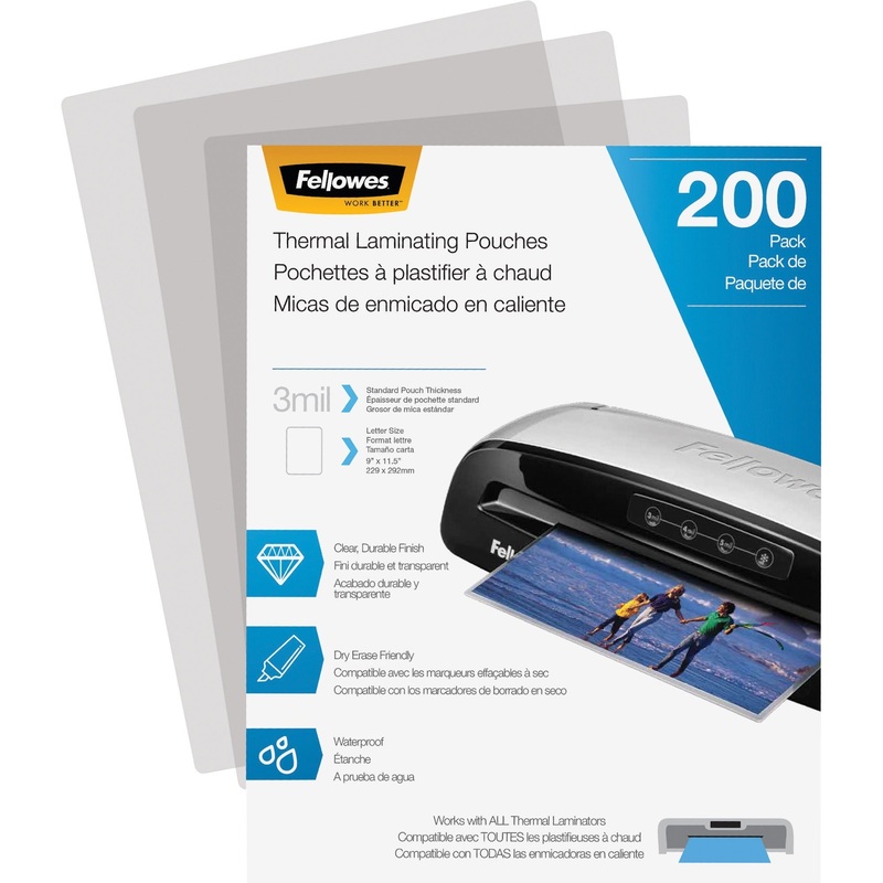 Fellowes Letter-Size Thermal Laminating Pouches – FEL5743401