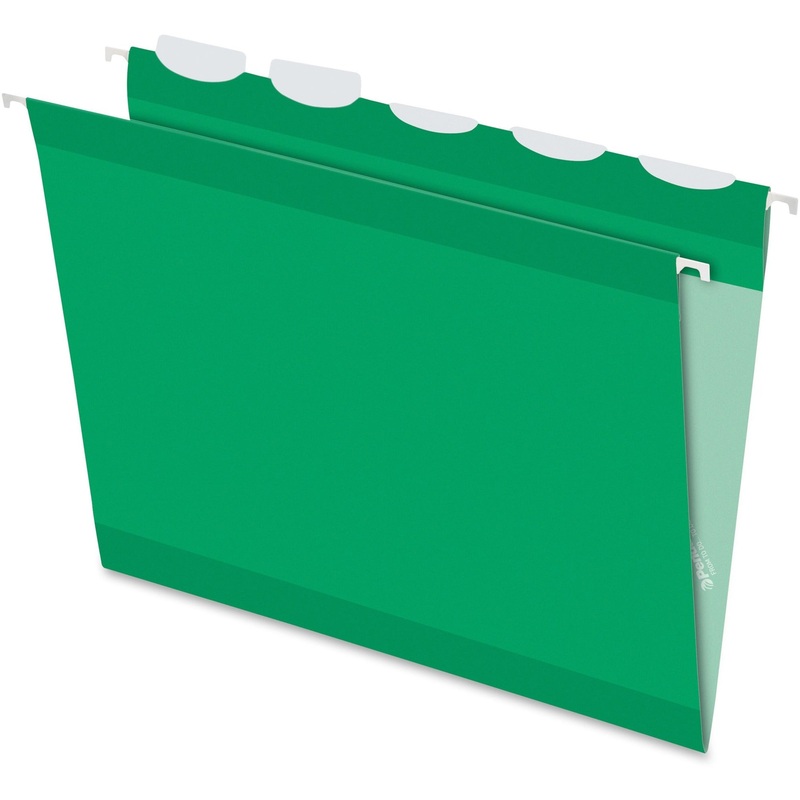 Pendaflex Ready-Tab 1/5 Tab Cut Letter Recycled Hanging Folder – PFX42626