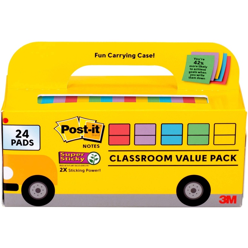 Post-it Super Sticky Notes Bus Cabinet Pack – MMM65424SSBUS