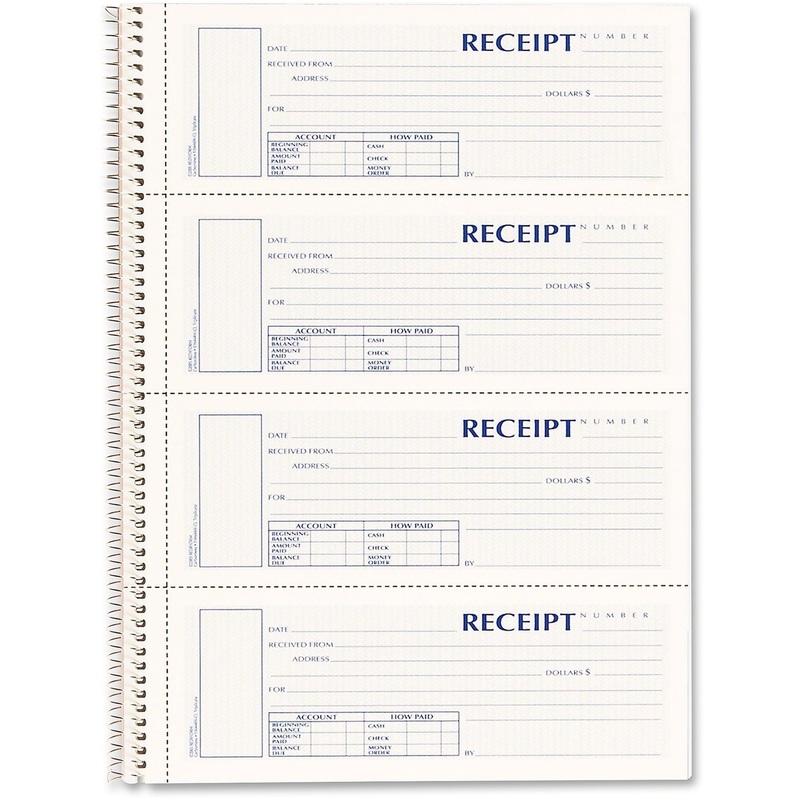 Rediform 3-part Wirebound Money Receipt Book – REDS16444WCL