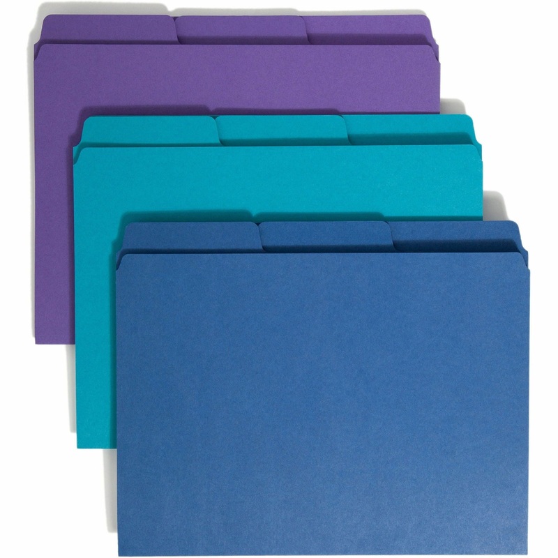 Smead SuperTab 1/3 Tab Cut Letter Recycled Top Tab File Folder – SMD11989