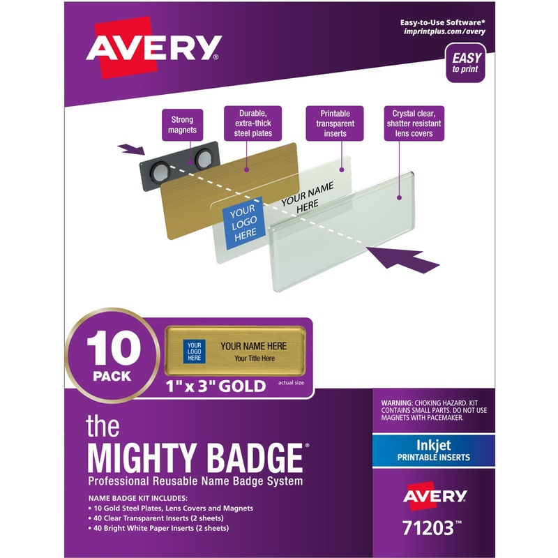 The Mighty Badge Mighty Badge Professional Reusable Name Badge System – AVE71203