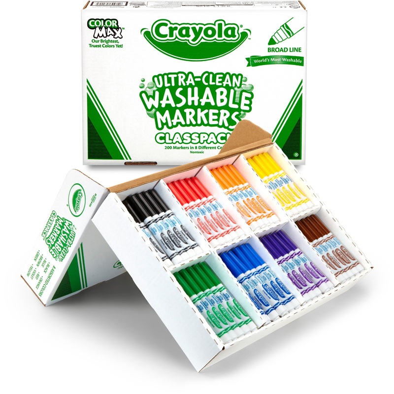 Crayola 8-Color Ultra-Clean Washable Marker Classpack – CYO588200