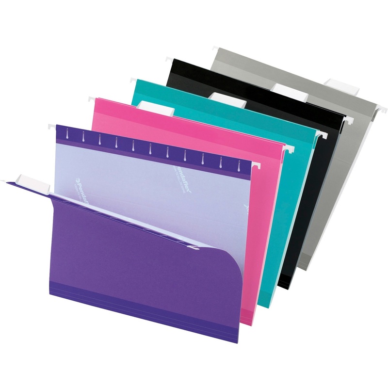 Pendaflex 1/5 Tab Cut Letter Recycled Hanging Folder – PFX415215ASST2