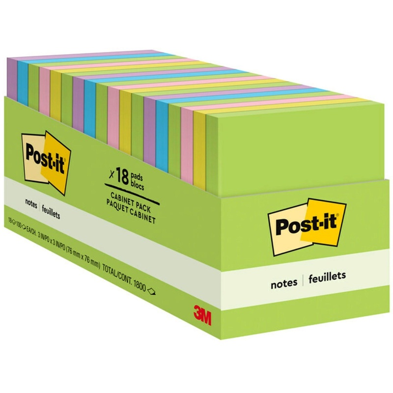 Post-it Notes Cabinet Pack – Floral Fantasy Color Collection – MMM65418BRCP