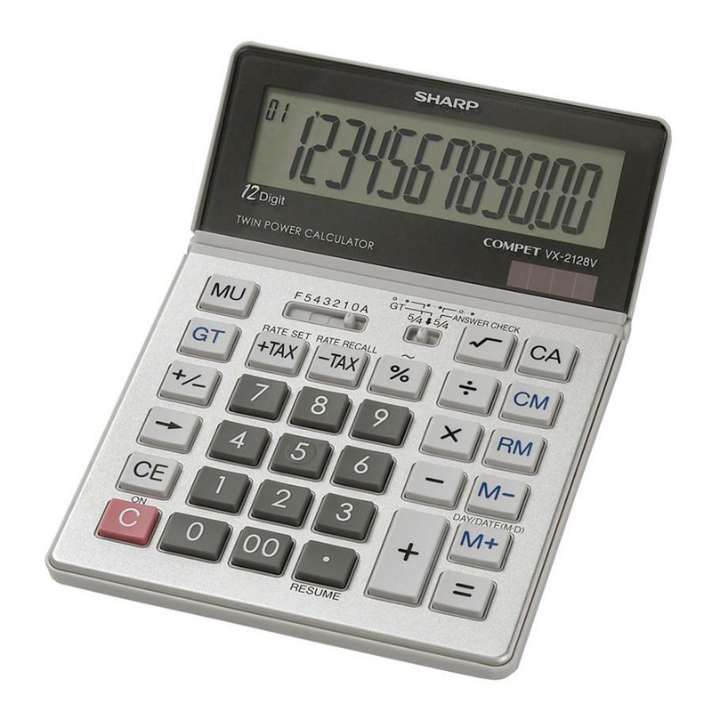 Sharp Calculators VX-2128V 12-Digit Commercial Desktop Calculator – SHRVX2128V