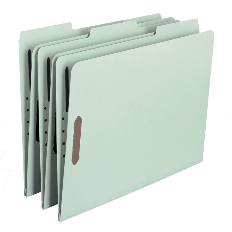 Smead 1/3 Tab Cut Letter Recycled Fastener Folder – SMD15003