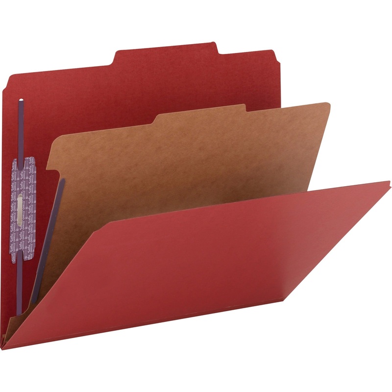 Smead SafeSHIELD 2/5 Tab Cut Letter Recycled Classification Folder – SMD13731