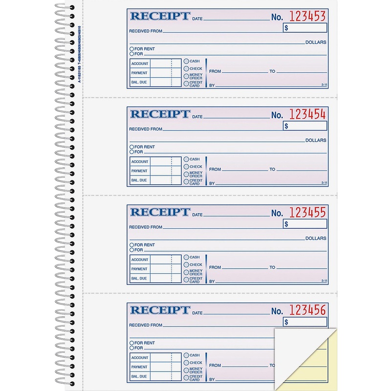 Adams Spiral 2-part Money/Rent Receipt Book – ABFSC1182