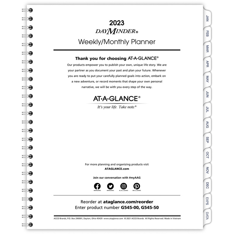 At-A-Glance Weekly/Monthly Planner Refill – AAGG54550