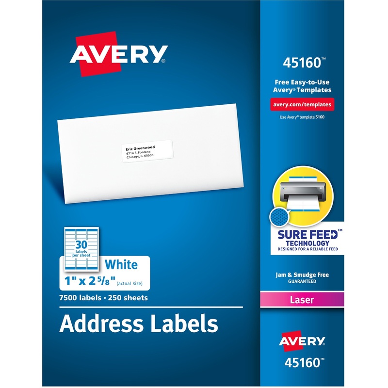 Avery Address Labels – Sure Feed Technology – AVE45160