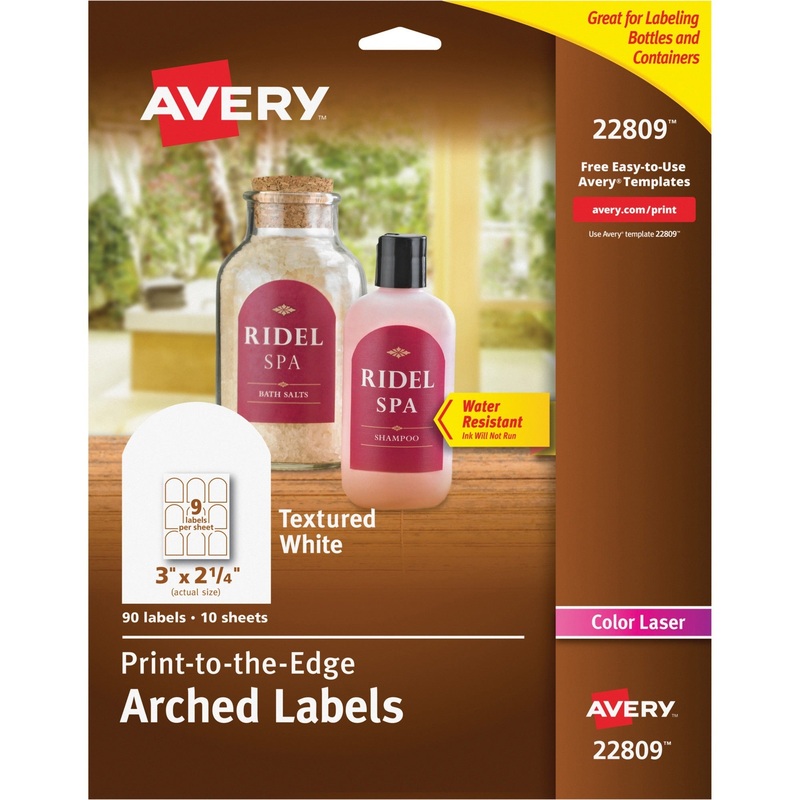 Avery Arched Labels – Sure Feed – Print-to-the-Edge – AVE22809