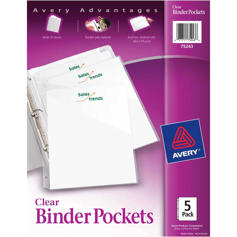 Avery Durable Letter Vinyl File Pocket – AVE75243