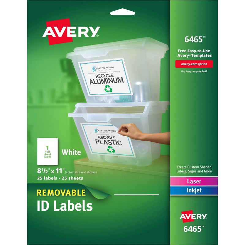 Avery ID Label – AVE6465|Removable|Avery
