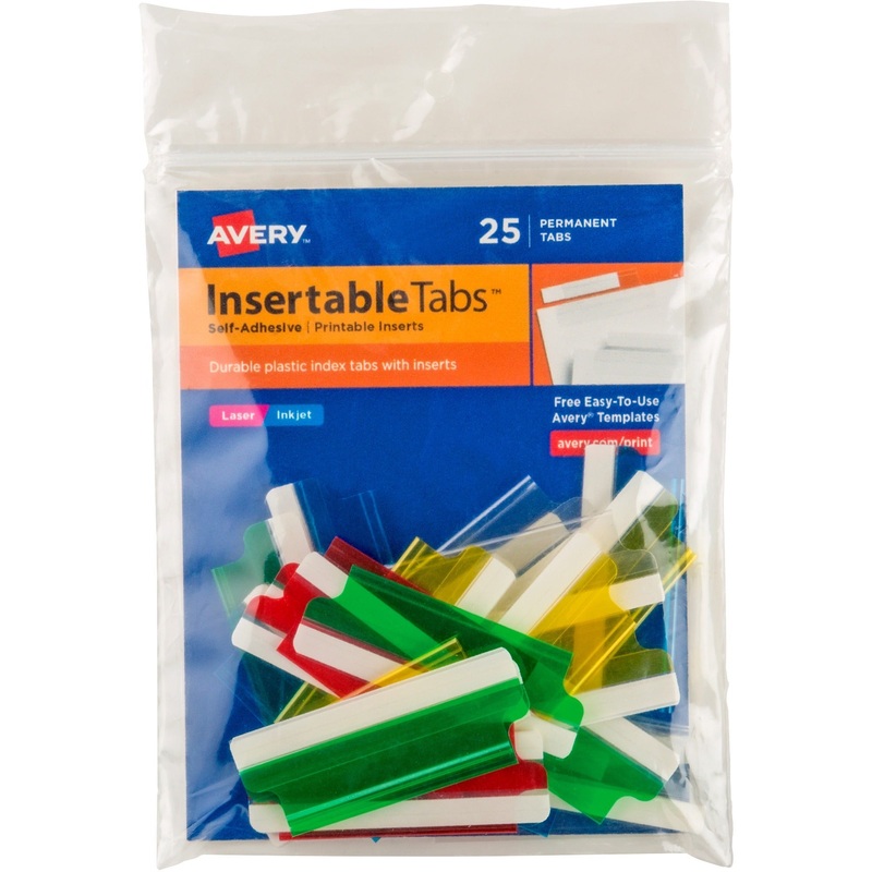 Avery Index Tabs with Printable Inserts – AVE16239