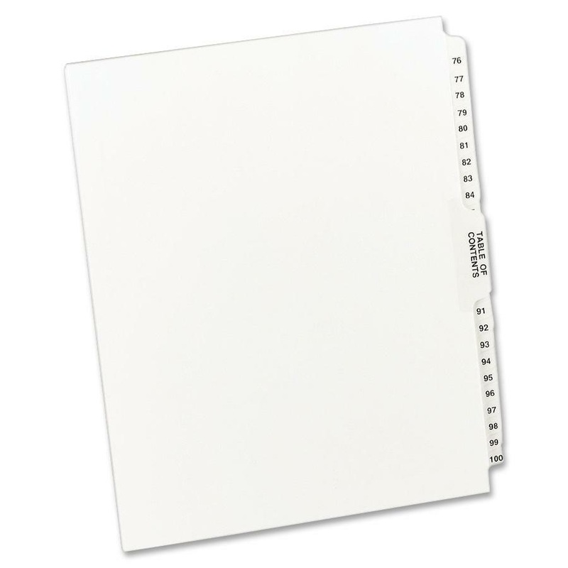 Avery Premium Collated Legal Exhibit Dividers with Table of Contents Tab – Avery Style – AVE11397