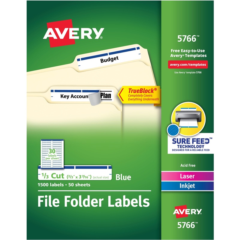 Avery TrueBlock File Folder Labels – AVE5766