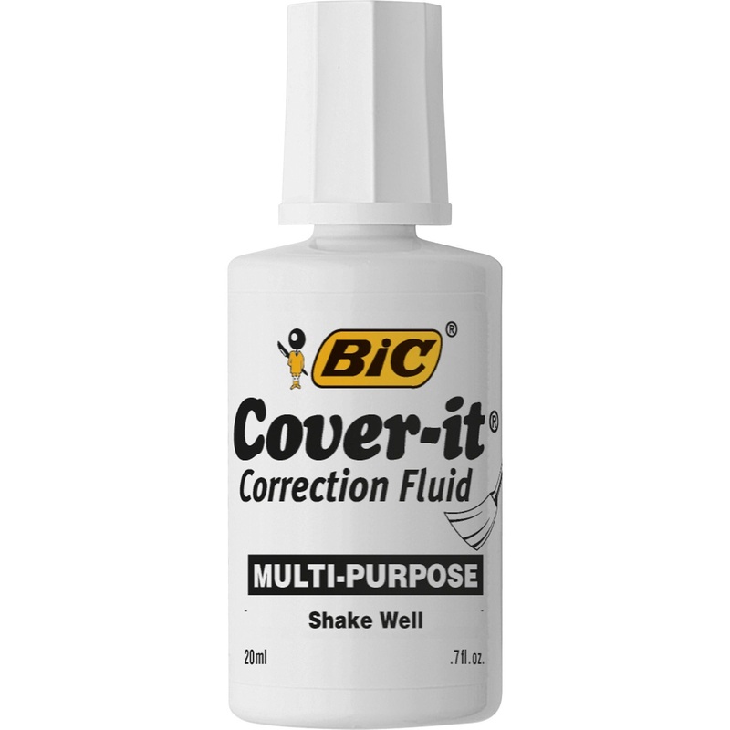 BIC Cover-it Correction Fluid – BICWOC12WE