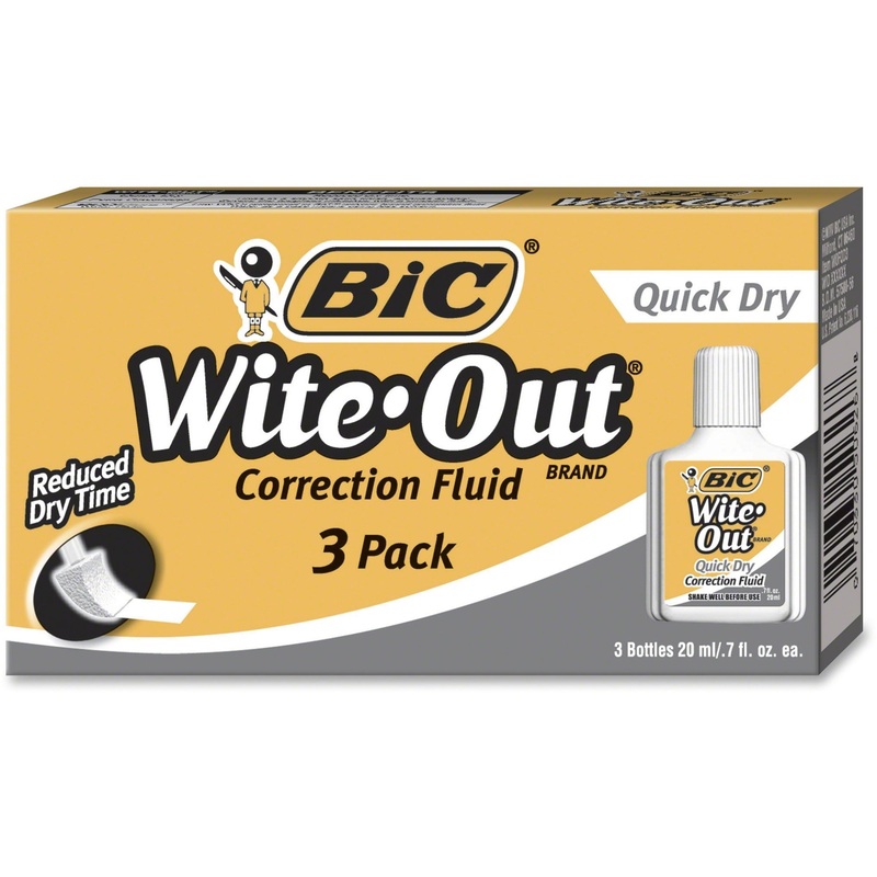 BIC Wite-Out Quick Dry Correction Fluid – BICWOFQD324