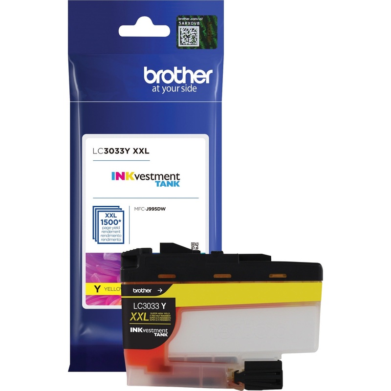 Brother Genuine LC3033Y Single Pack Super High-yield Yellow INKvestment Tank Ink Cartridge – BRTLC3033Y