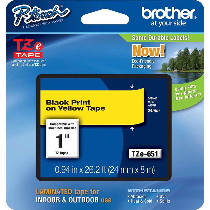 Brother P-Touch TZe Laminated Tape – BRTTZE651