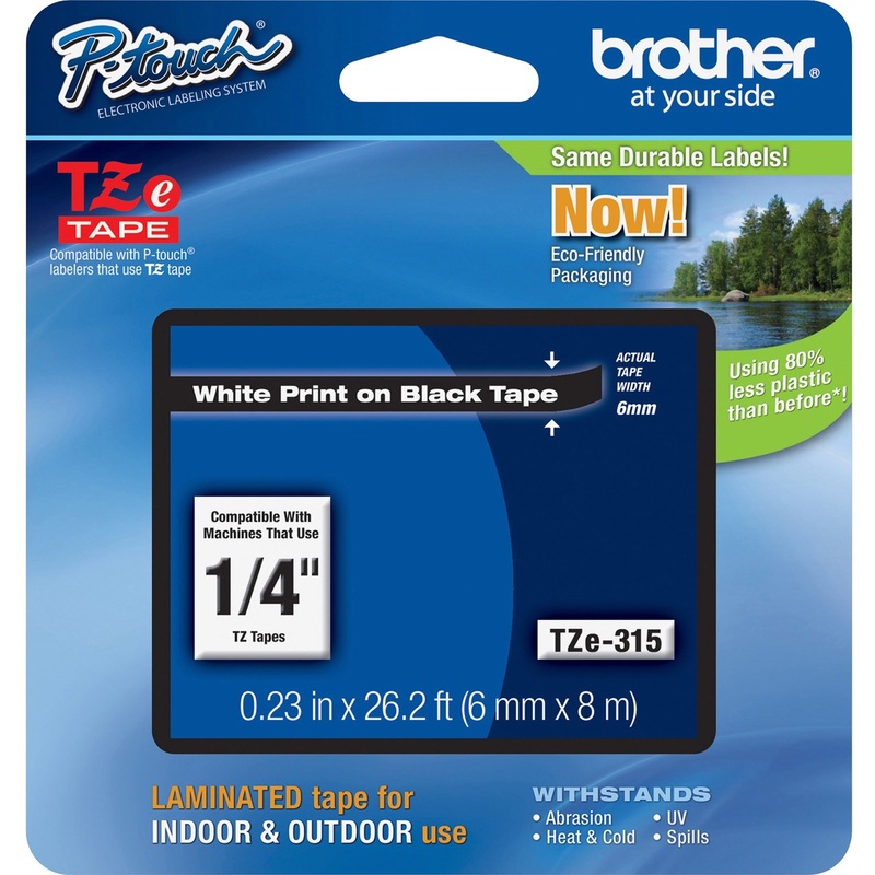 Brother P-touch TZe Laminated Tape Cartridges – BRTTZE315