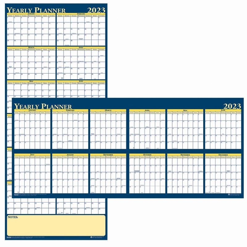 House of Doolittle Laminated Yearly Wall Planner – HOD3974