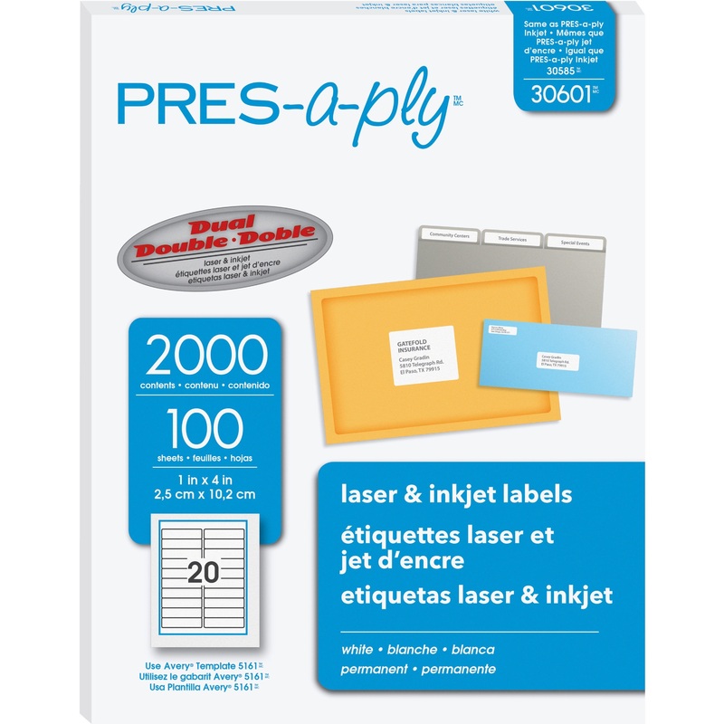 PRES-a-ply White Labels – AVE30601