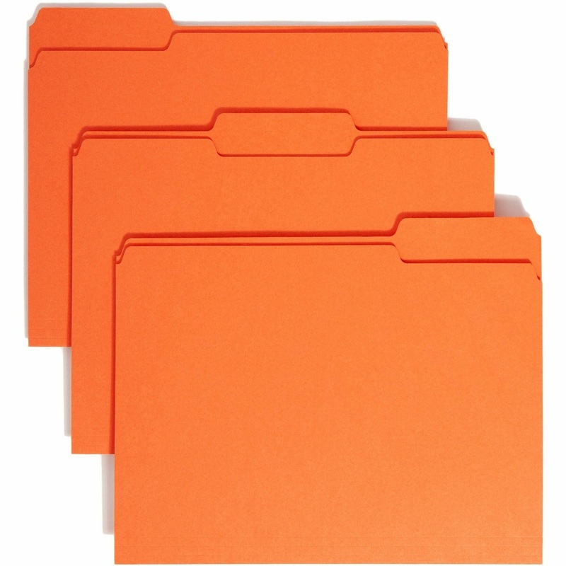 Smead Colored 1/3 Tab Cut Letter Recycled Top Tab File Folder – SMD12543