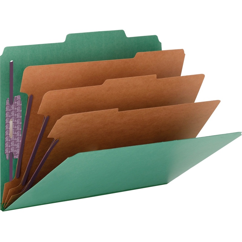 Smead SafeSHIELD 2/5 Tab Cut Letter Recycled Classification Folder – SMD14097