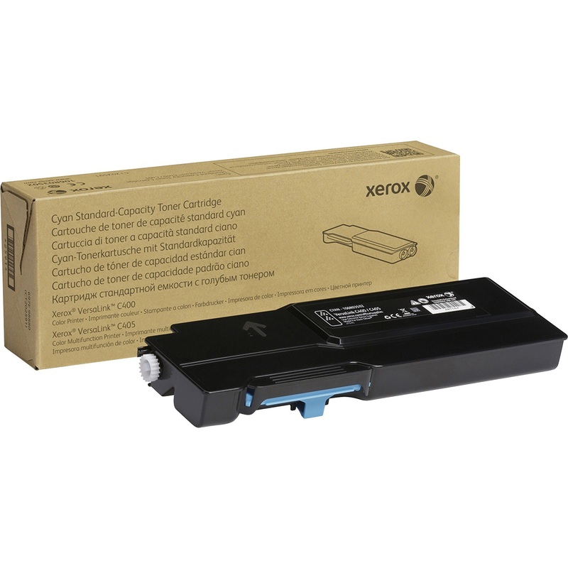 Xerox Original Standard Yield Laser Toner Cartridge – Cyan – 1 Each – XER106R03502