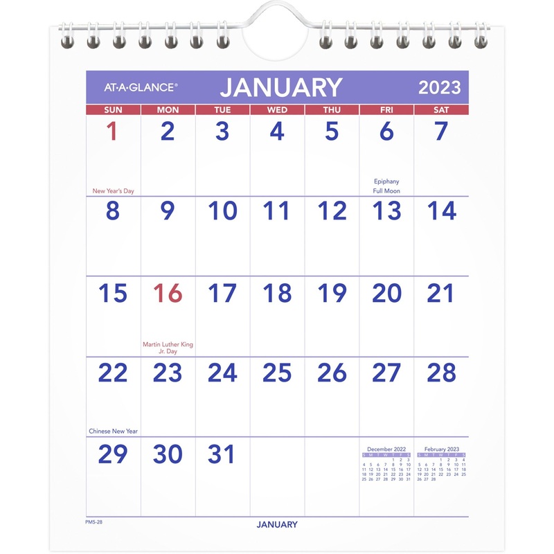 At-A-Glance Mini Wall/Desk Monthly Calendar – AAGPM528
