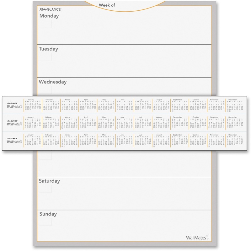 At-A-Glance WallMates Self-Adhesive Dry Erase Weekly Plan Surface – AAGAW503028