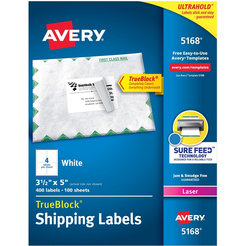 Avery Easy Peel White Shipping Labels – AVE5168