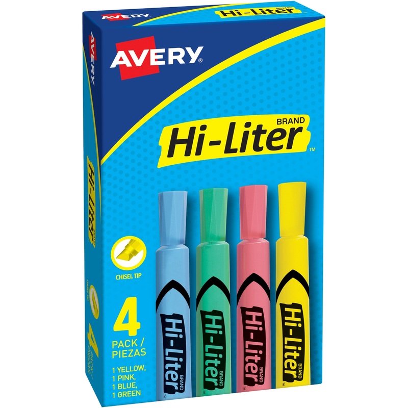 Avery Hi-Liter Desk-Style Highlighters – AVE17752