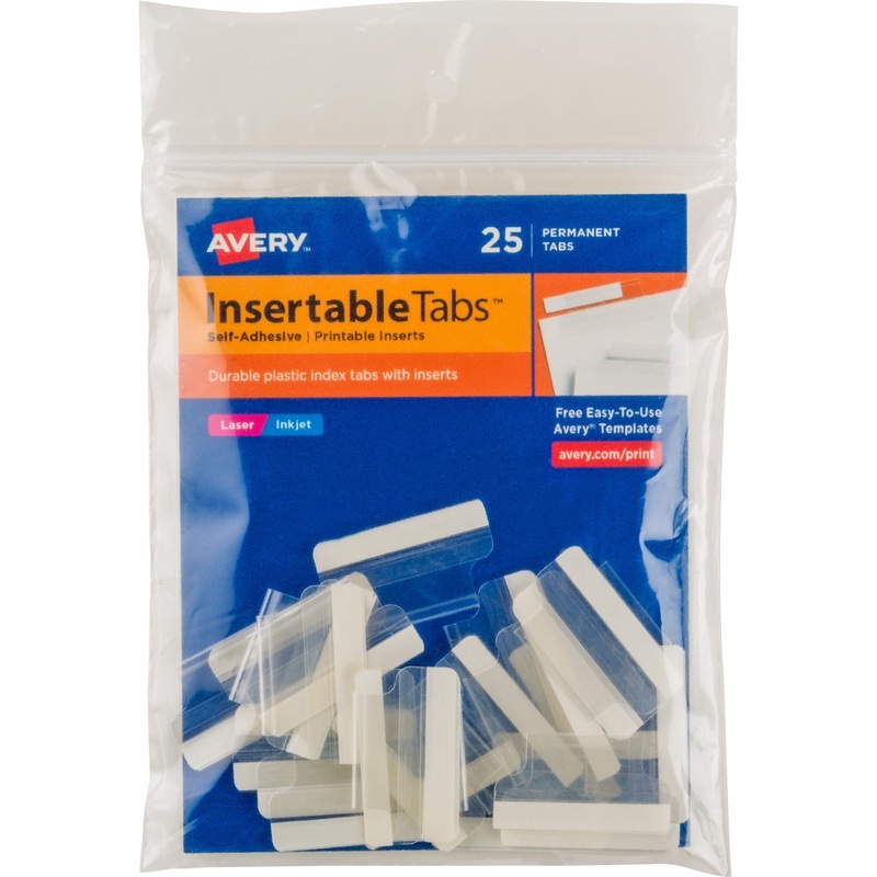 Avery Index Tabs with Printable Inserts – AVE16221