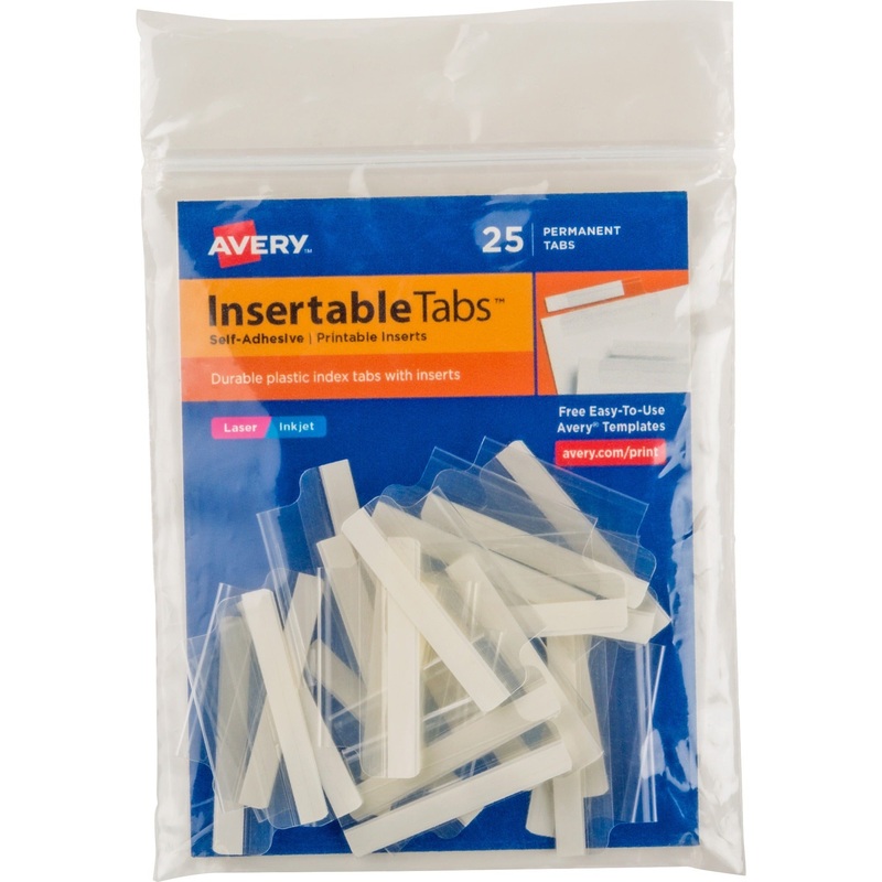 Avery Index Tabs with Printable Inserts – AVE16230
