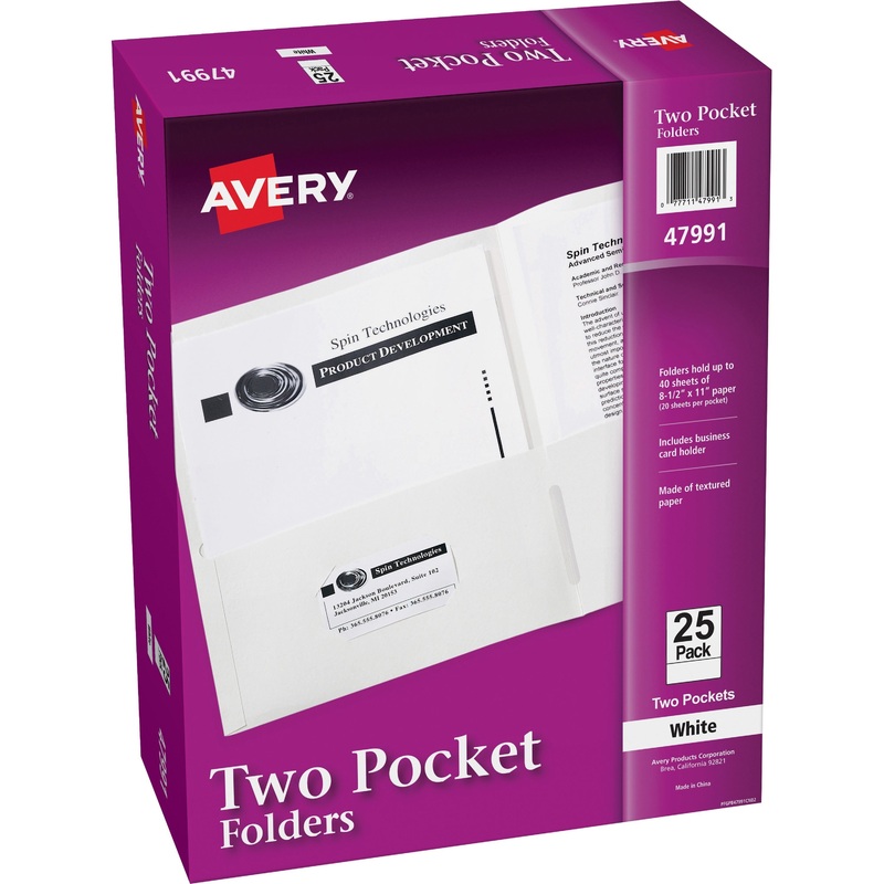 Avery Letter Pocket Folder – AVE47991