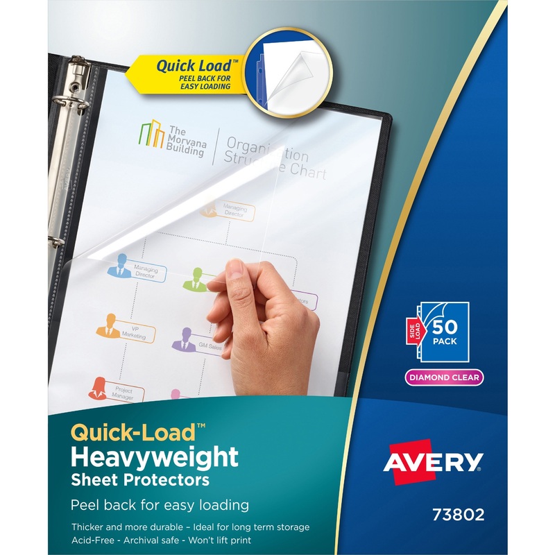 Avery Quick-Load Sheet Protectors – AVE73802