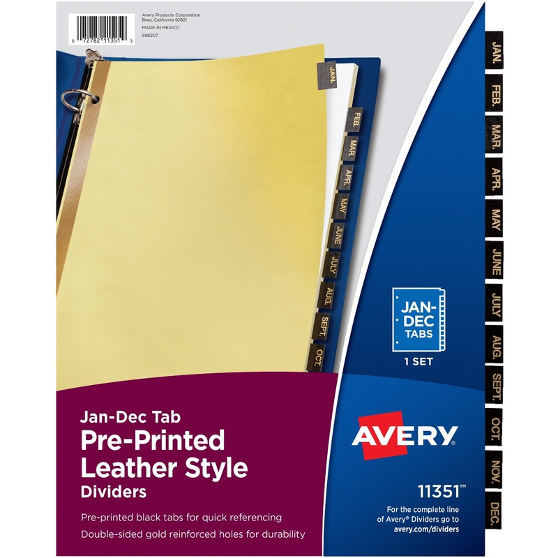 Avery Tab Divider – AVE11351|Avery|<p>FSC Certified</p>