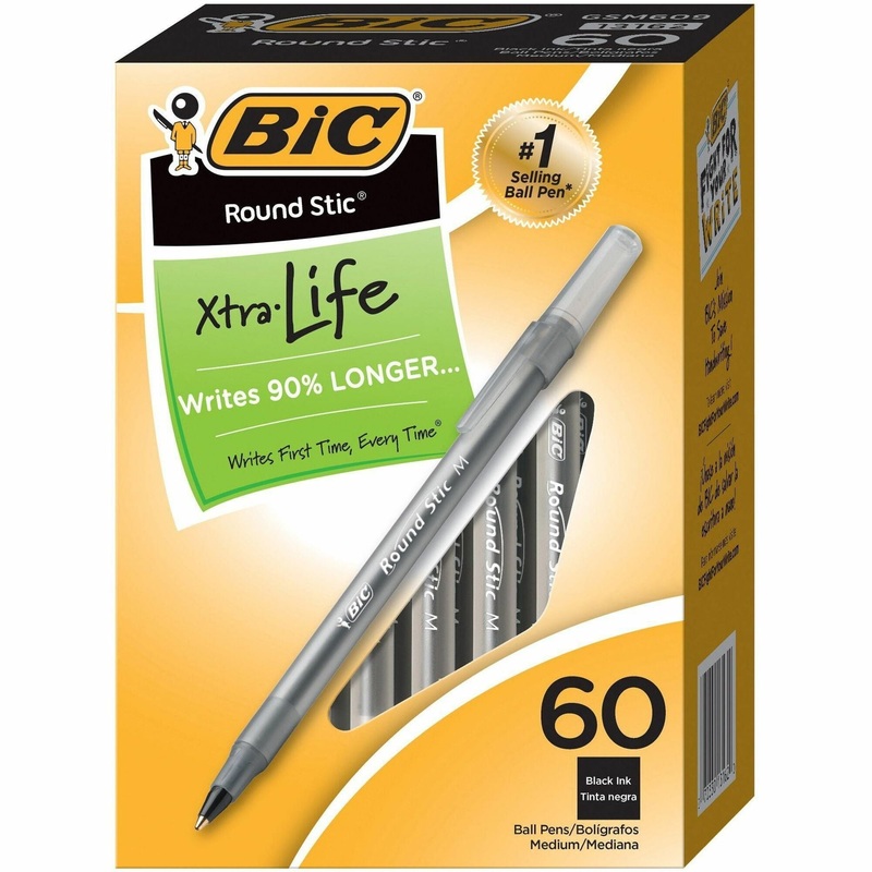 BIC Round Stic Ballpoint Pens – BICGSM609BK