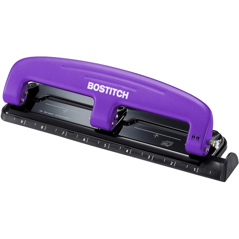 Bostitch EZ Squeeze 12 Three-Hole Punch – ACI2105