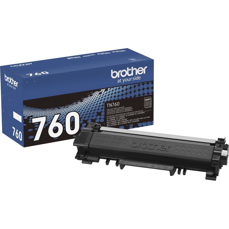 Brother Genuine TN-760 High Yield Toner Cartridge – Black – BRTTN760