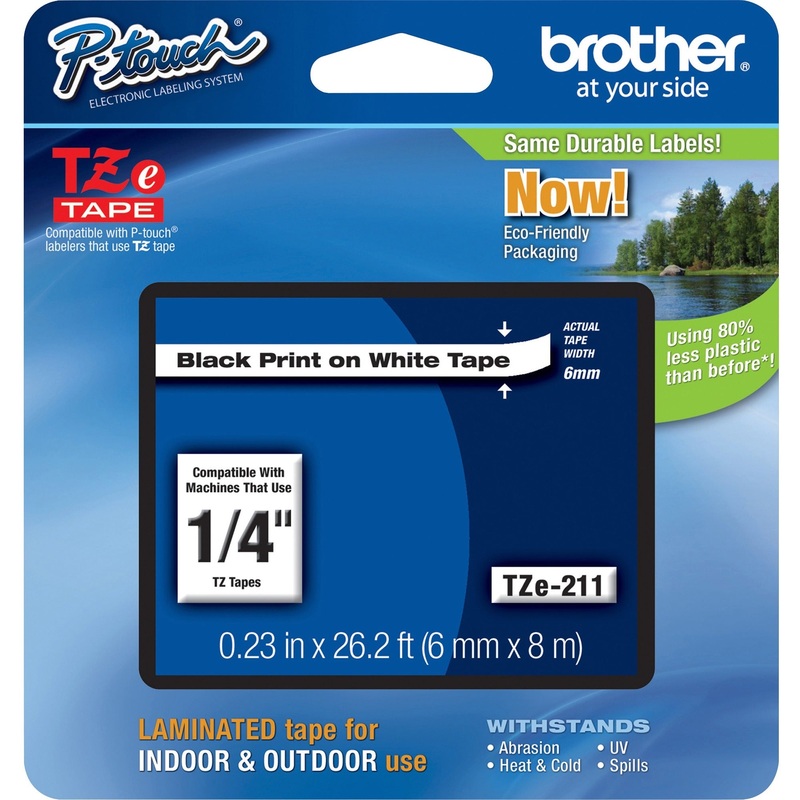 Brother P-touch TZe Laminated Tape Cartridges – BRTTZE211