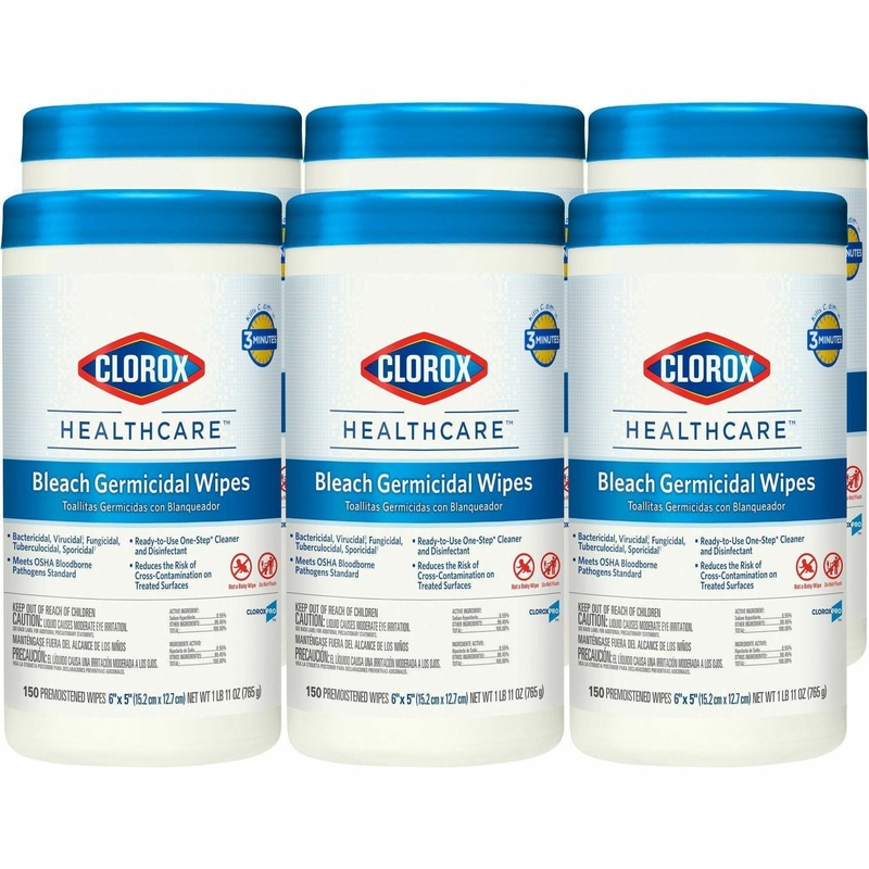 Clorox Healthcare Bleach Germicidal Wipes – CLO30577CT