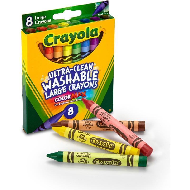 Crayola Kid’s 8 Count Large Washable Crayons – CYO523280