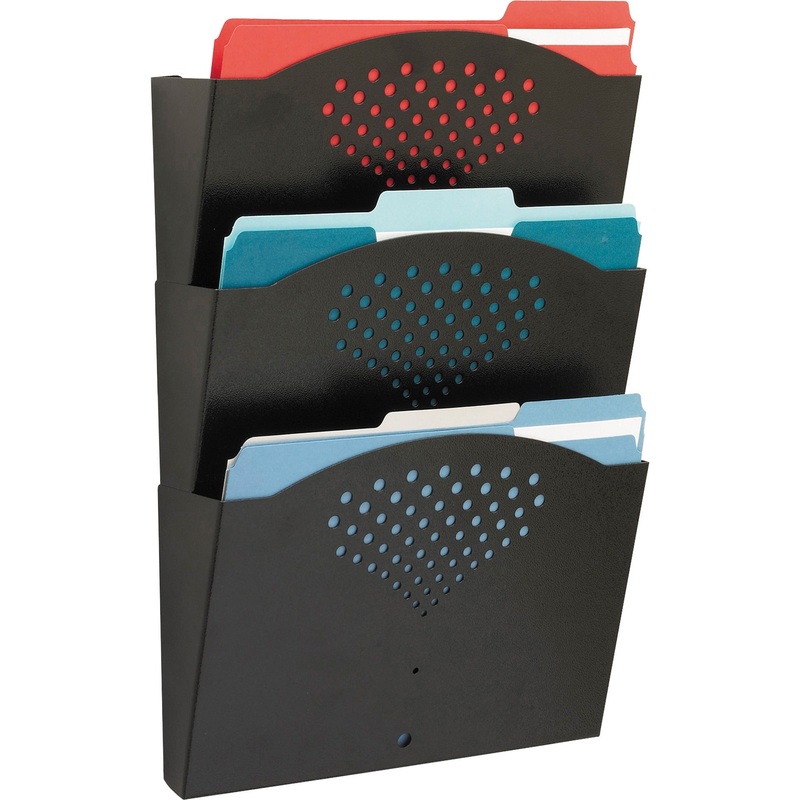 Safco Triple Letter-Size Steel Wall Pockets – SAF3172BL