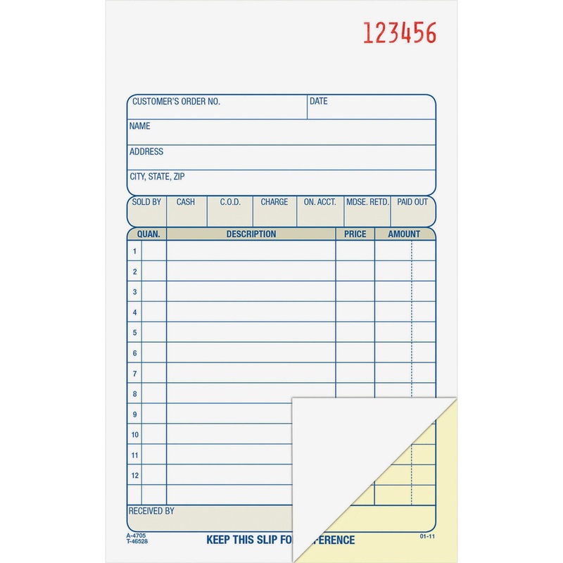 Adams Carbonless 2-part Numbered Sales Order Books – ABFDC4705