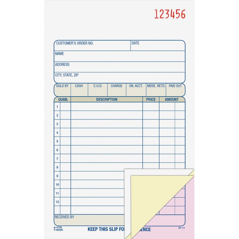 Adams Carbonless 3-part Sales Order Books – ABFTC4705